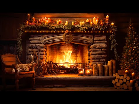 Cozy Winter Fireplace Sounds - Relaxing Winter Ambience - Fireplace Ambience