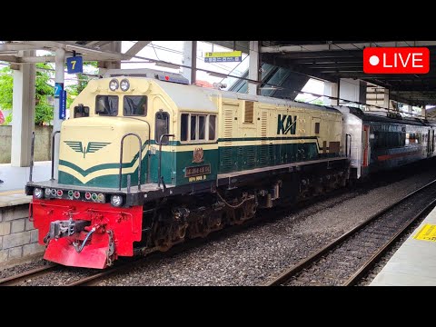 🔴 LOKOMOTIF LIVERY VINTAGE KE JAKARTA LAGI !! Nonton Kereta Api KRL di Stasiun Tersibuk Jakarta