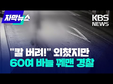 [자막뉴스] 칼부림 막으려다 중상 입은 경찰&hellip;특공대 오고야 끝났다 / KBS 2023.11.24.