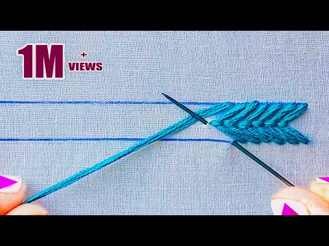 How to do Fly Stitch(for beginners) Easy Making _ Hand Embroidery!