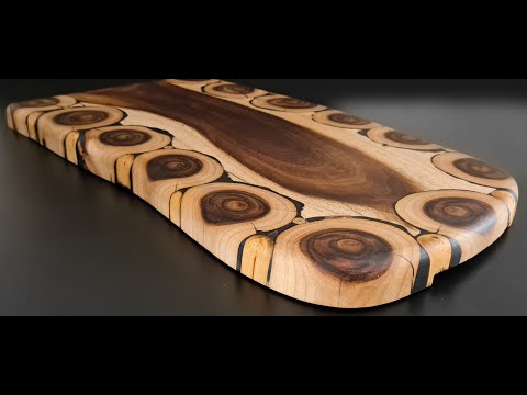 Epoxy Resin Treewood Cutting Board from Useless Wood Recycle Idea