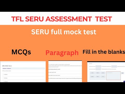 TFL SERU mock test | SERU MCQs, Fill in the blanks,Short paragraph,All section, PCO4YOU