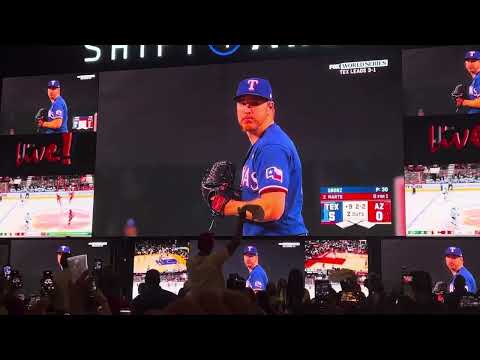 Texas Rangers MLB Team are the World Champions Filmed at Texas Live Arlington Texas November 1 2023