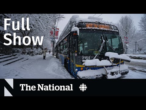 CBC News: The National | B.C. snowstorm snarls roads, knocks out power