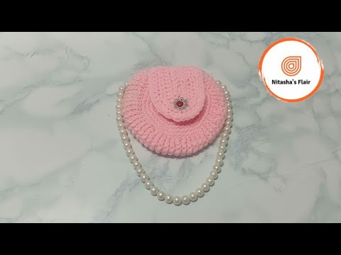 Tutorial to crochet Miniature purse | Diy Miniature Purse