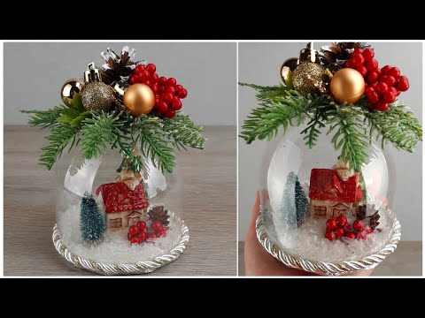 DIY snow globe from a plastic bottle