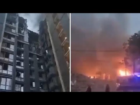 Un missile russo ha centrato un edificio residenziale a Dnipro, in Ucraina: 3 feriti