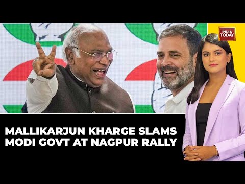 Congress Chief Mallikarjun Kharge Criticises Modi Government at Nagpur Mega Rally