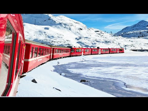 Riding the World&rsquo;s Most Beautiful Snow Train! | Bernina Express | Italy🇮🇹 - Switzerland🇨🇭