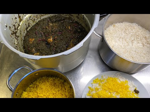 آموزش قرمه سبزی از سیل آذری ایرانی به سبک مجلسی Teaching Qorme Sabzi from Iranian Azari