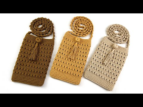 Easy Crochet Phone Bag Tutorial | Chenda DIY