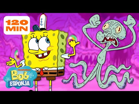 Bob Esponja | Cada Monstro na Fenda do Biqu&iacute;ni! | Compila&ccedil;&atilde;o de 2 Horas | Bob Esponja em Portugu&ecirc;s