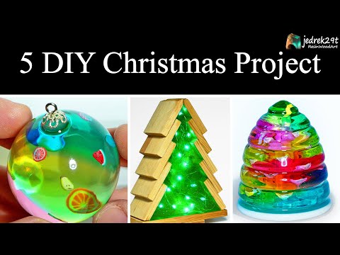 5 MOST Amazing DIY Christmas Ideas from Epoxy RESIN. SIMPLE Tutorial / Resin Art