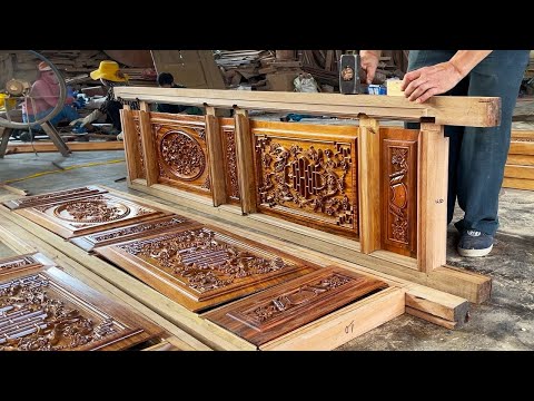 Skills Woodworking Craftsman's // How Indigenous Worker Build Extremely Beautiful Carved King Doors