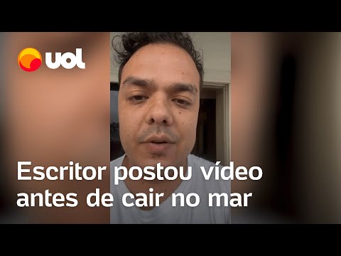 Escritor que caiu no mar postou v&iacute;deo em cruzeiro