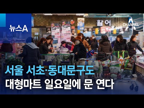 서울 서초&middot;동대문구도 대형마트 일요일에 문 연다 | 뉴스A