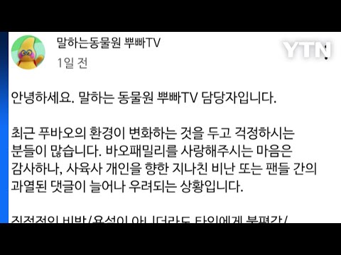 푸바오 사육사 향한 도 넘은 악플에 에버랜드 &quot;삭제 조치&quot; / YTN