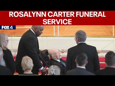 President Jimmy Carter attends wife's memorial service