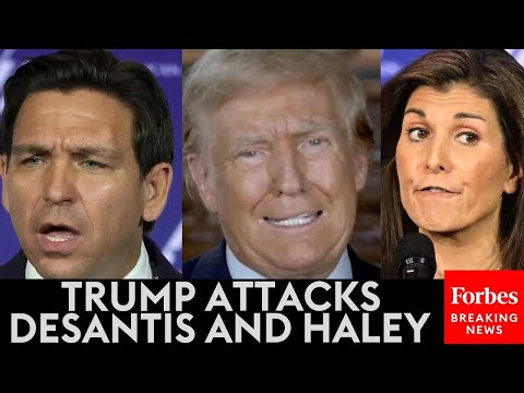 Trump Tees Off On DeSantis And Haley At Pre-Caucus Iowa Rally