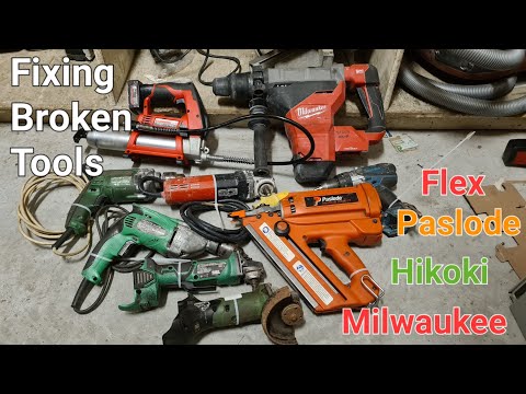 Another bunch of broken power tools that needed repaired, Including Makita, hikoki and milwaukee