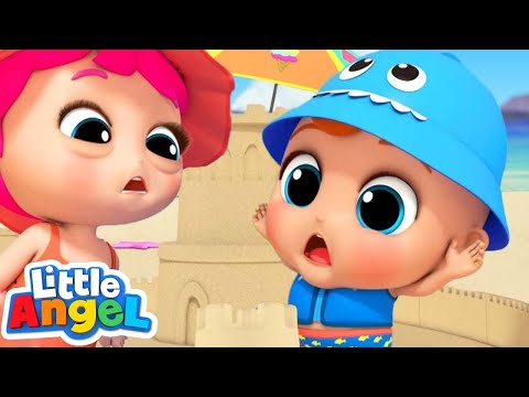 Be Safe At The Beach | Little Angel | Kids Cartoon Show | Toddler Songs | Healthy Habits for kids