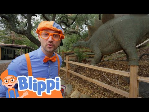 Blippi Explores a Dinosaur Exhibit at the Natural History Museum | Blippi | Fun Cartoons For Kids