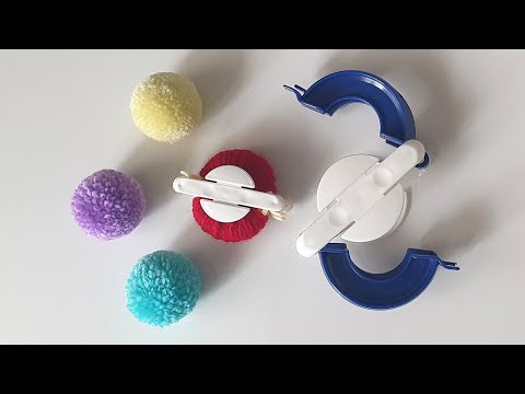 Easy Pompom Making with Pompom Apparatus✅How to Make a Pom pom✔Woolen Ball Making/Easy Pompom Making