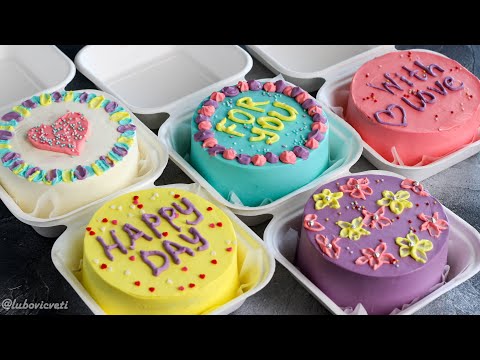 BENTO CAKE ✶ 5 different FLAVORS in one RECIPE ✶ BENTO Cakes ✶ Detailed RECIPE and DESIGN