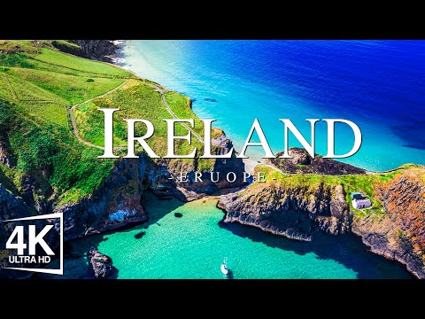 Ireland Nature Relaxing Movie 4K - Relaxing Piano Music - Travel Nature