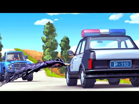 🏃💨🚗 Cops Drives into Water to Escape 🚓💦 |  Boonie Bears: To the Rescue! | Full Film Clips