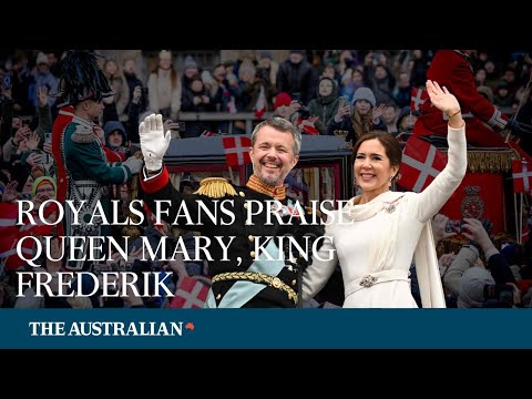 Royal fans cheer Queen Mary and King Frederik's ascension (Watch)