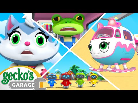 Helena Ice Cream Helicopter | Gecko's Magical World | Animal &amp; Vehicle Cartoons | Cartoons for Kids