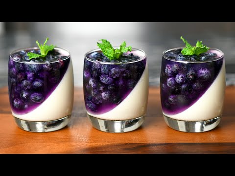 Spectacular blueberry panna cotta