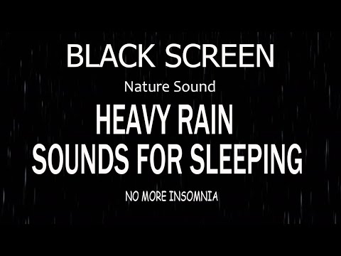 10 Hours of Heavy Rain Sounds No Thunder, BLACK SCREEN Rain Sounds For Sleeping, Heavy Night Rain