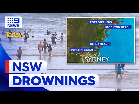 Water warnings issued after six people drown in NSW beaches | 9 News Australia