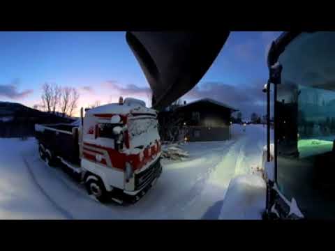 Snow plowing north norway.