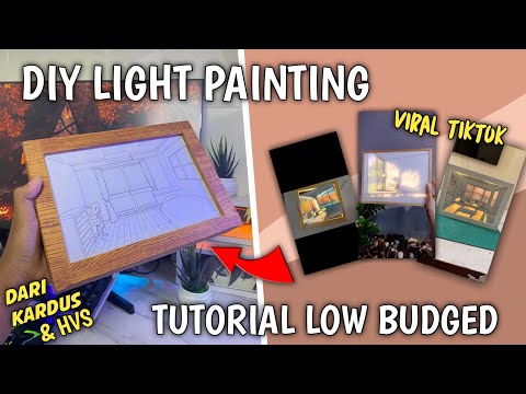 DIY Leght painting tutorial viral TikTok || cara membuat lampu led box hvs