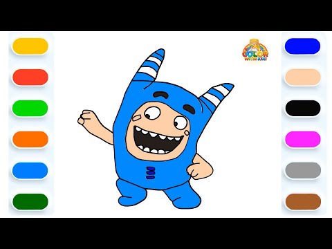 Learn to Draw Oddbods Pogo - Drawing and Coloring Tutorial for Kids