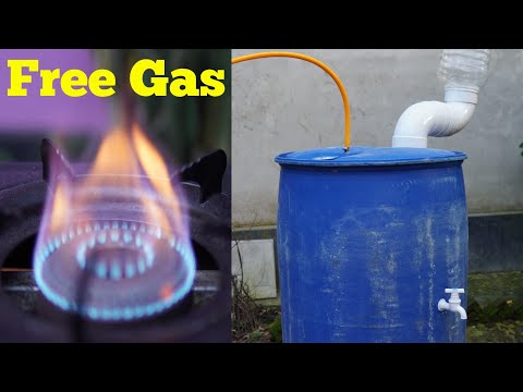 Amazing idea to use free gas from garbage