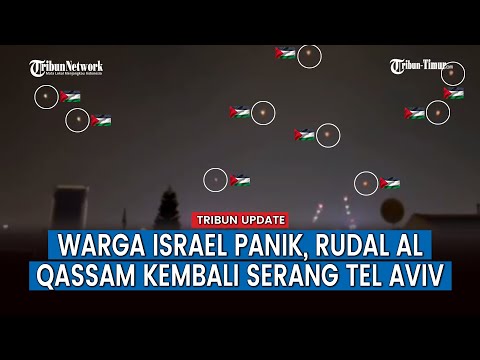 FULL, Brigade Al-Qassam Serang Kota Tel Aviv dengan Rentetan Rudal Mematikan, Warga Panik!