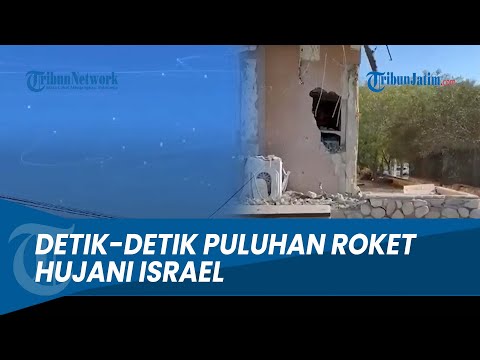 SIRINE MERAUNG! Detik-detik Puluhan Roket Hujani Israel, Iron Dome Gagal Cegat