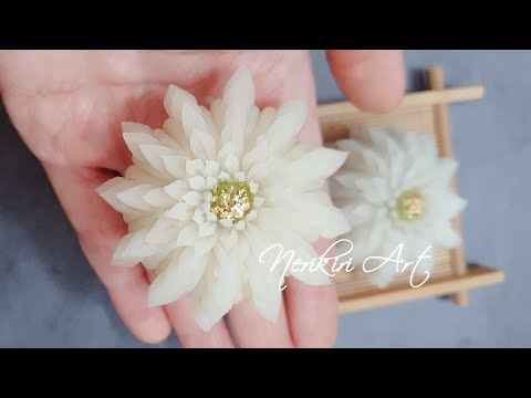 HƯỚNG DẪN C&Aacute;CH TẠO H&Igrave;NH HOA TUYẾT B&Aacute;NH NEKIRIKI / HOW TO MAKE A SNOWFLAKE NERIKIRI WAGASHI