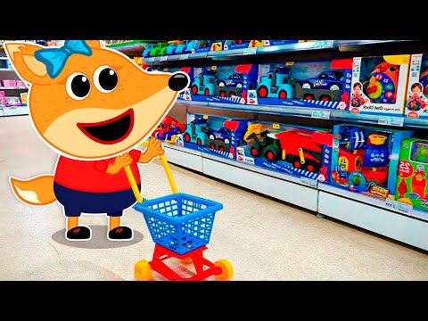 Baby Lucia Wants new Videogame from Toy Store. Fox Family Cartoon video for kids 