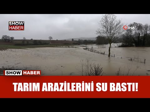 Kocaeli'nin Kandıra il&amp;ccedil;esinde etkili olan sağanak sebebiyle tarım arazilerini su bastı!