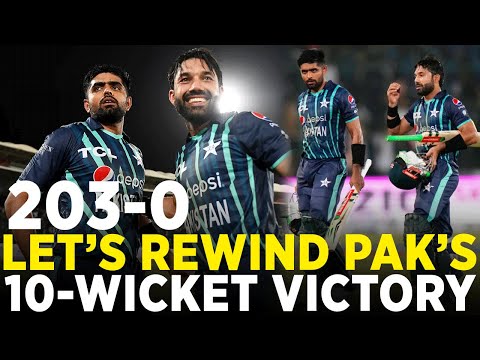 Let's Rewind Pakistan's 1️⃣0️⃣- Wicket Victory | Babar's Century &amp; Rizwan's Power Show | PCB | MU2A