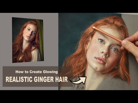 Pastel Portrait Tutorial ~ How to draw Realistic Ginger Hair using Pastel Pencils.