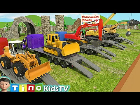 Construction Vehicles Show for Kids | Uses of Roadheader &amp; Other Trucks for Children