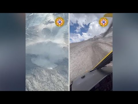 Valanga di ghiaccio sulla Marmolada: il video del Soccorso alpino