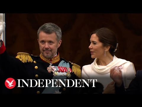 Denmark's King Frederik appears emotional as he is sworn in as new monarch