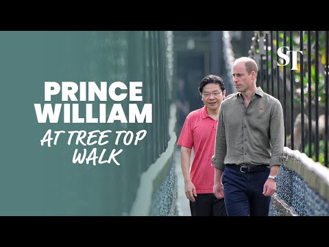 Prince William visits Singapore's TreeTop Walk